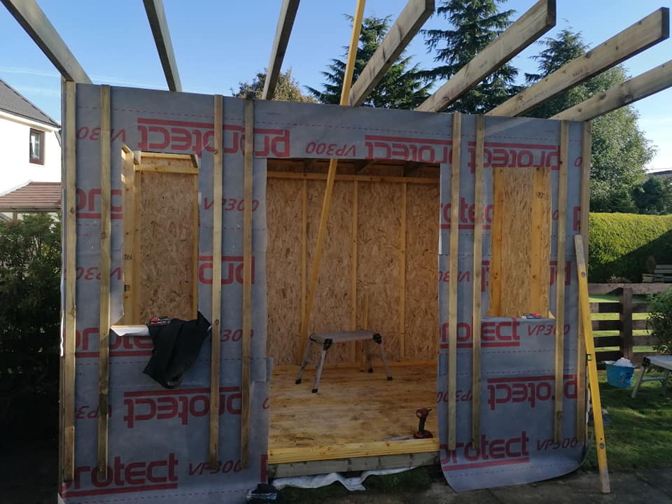 Summer house construction in progress