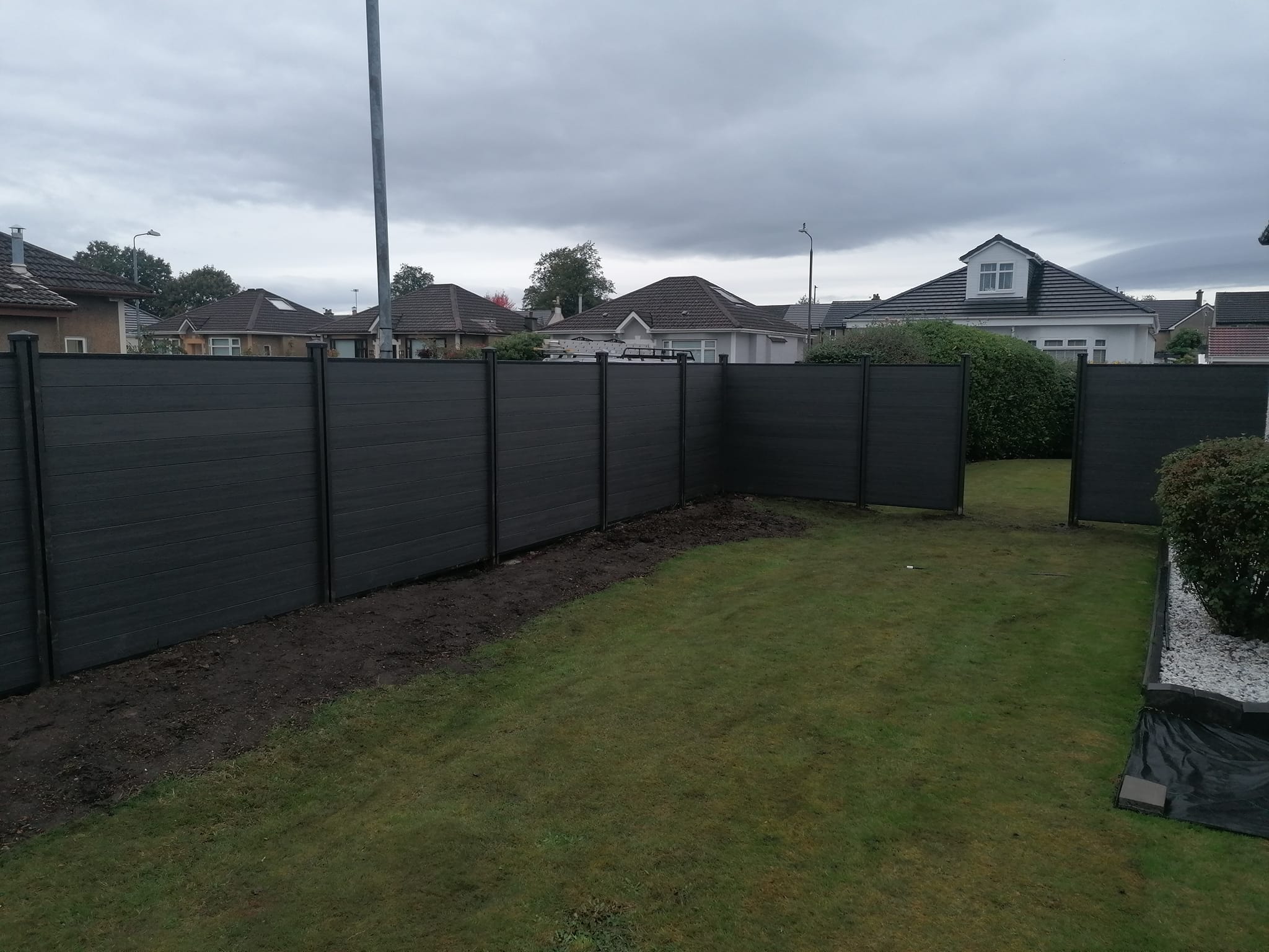 Completed composite fence - view 1