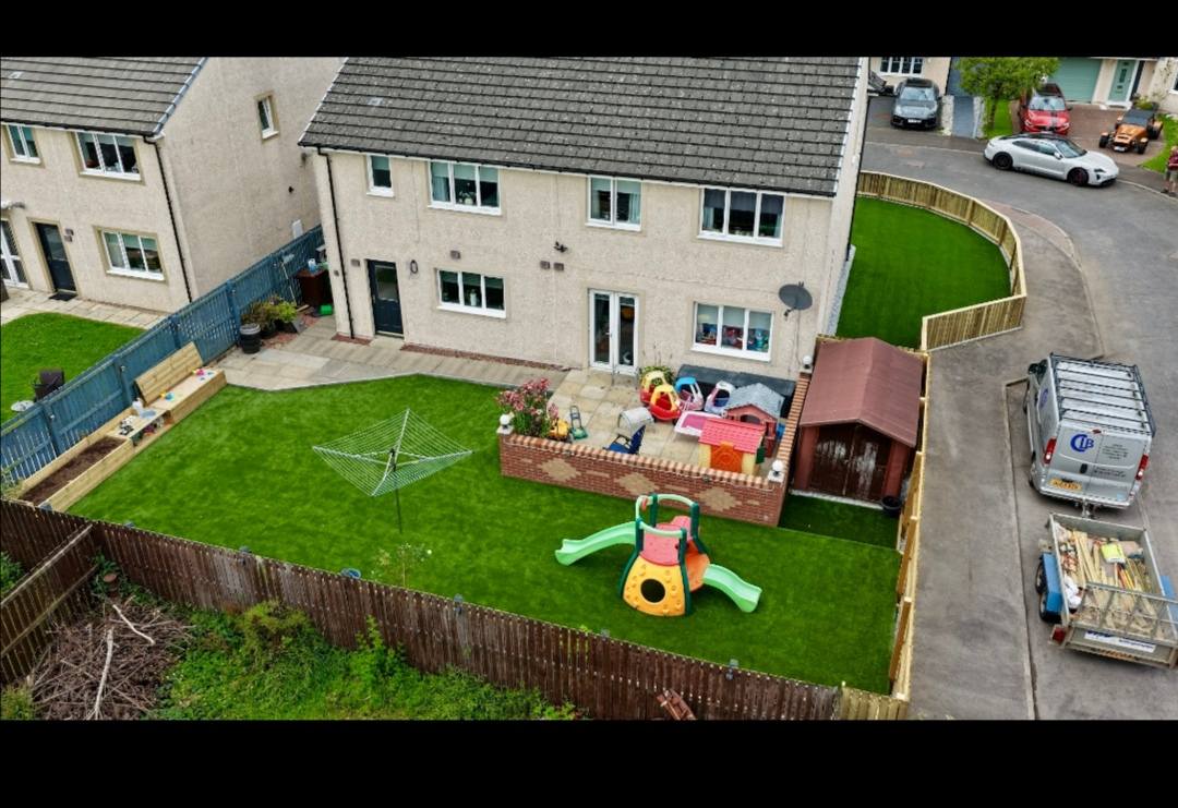 Completed garden with sandpit - view 3